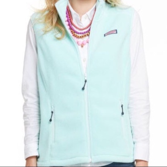 Vineyard Vines Mint Green Fleece Vest - Picture 13 of 13